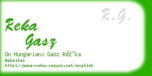 reka gasz business card